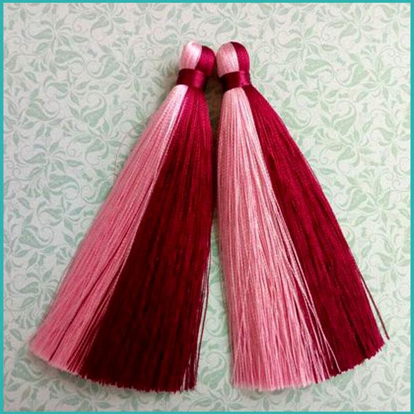 2pcs 6.29'' Silk Thread Tassels, Mala Tassel, Silky Luxe Tassels,jewelry  Making Supply, Wedding Tassel,instrument Decorate, Gift Idea TAS102 