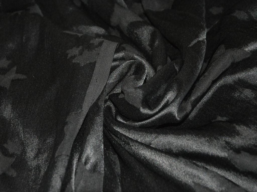 Black Stars Laser Cutting Nylon Fabric