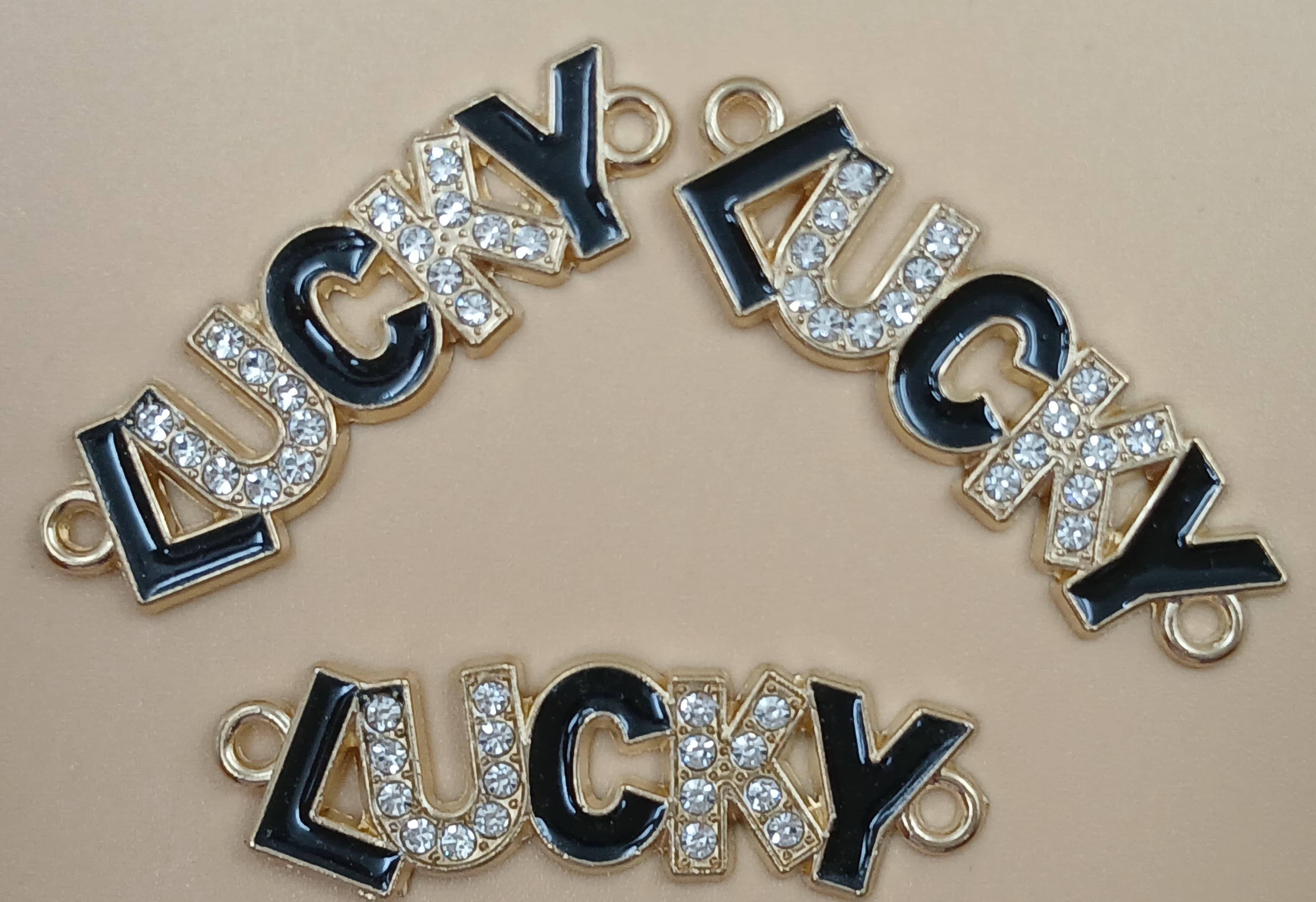 Black And Golden Lucky Badge 