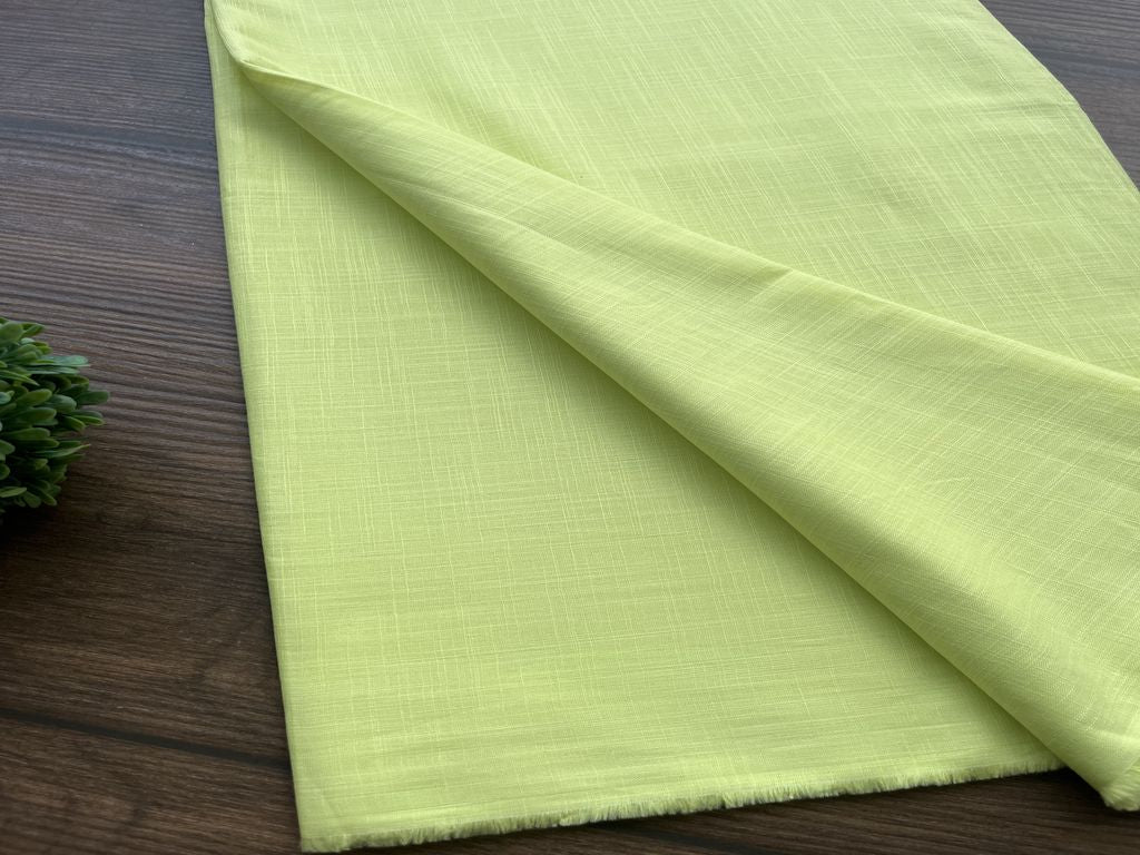 Neon Green Medium Weight Linen Fabric