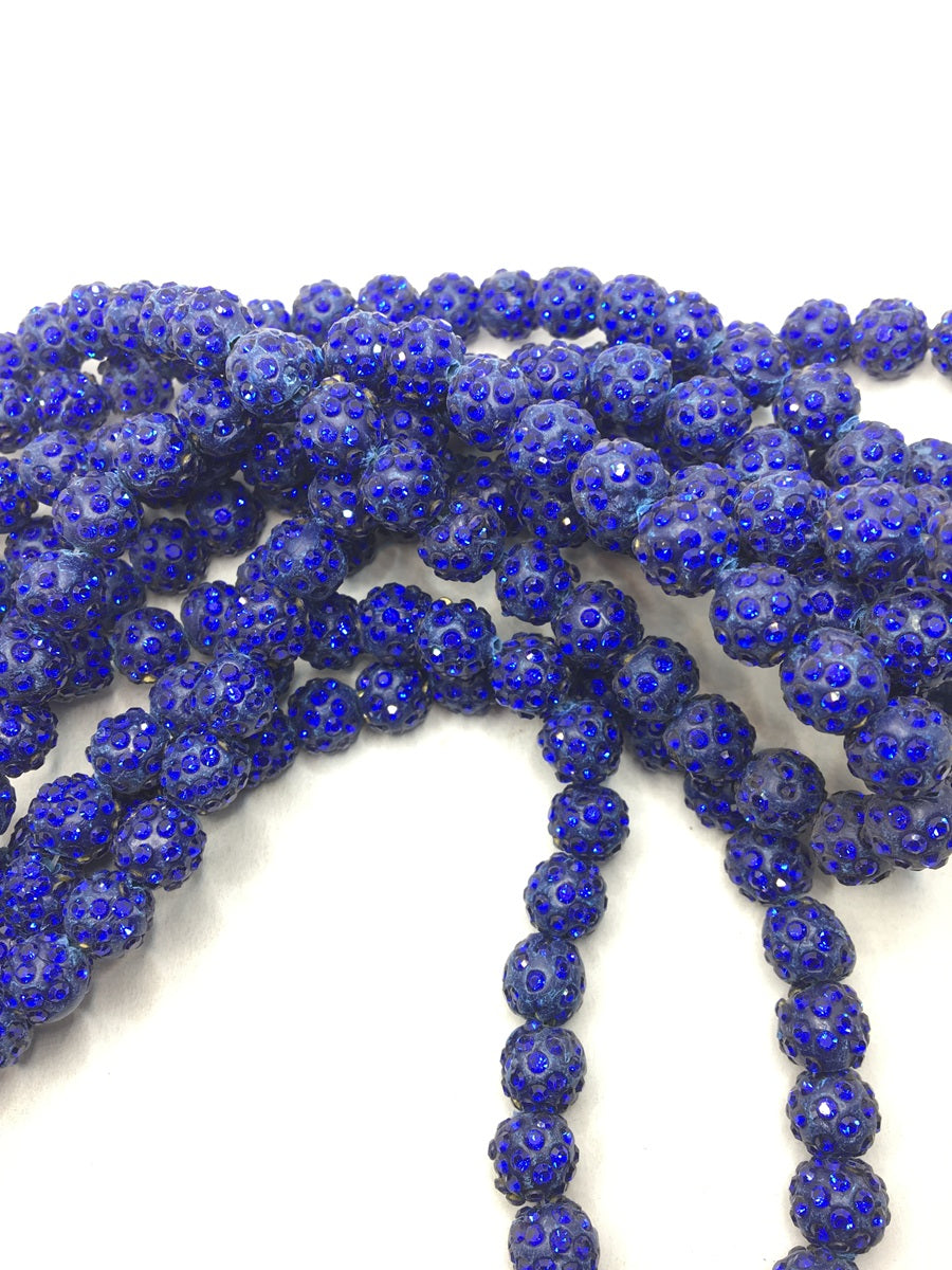 Dep Blue Glass Zircon Balls
