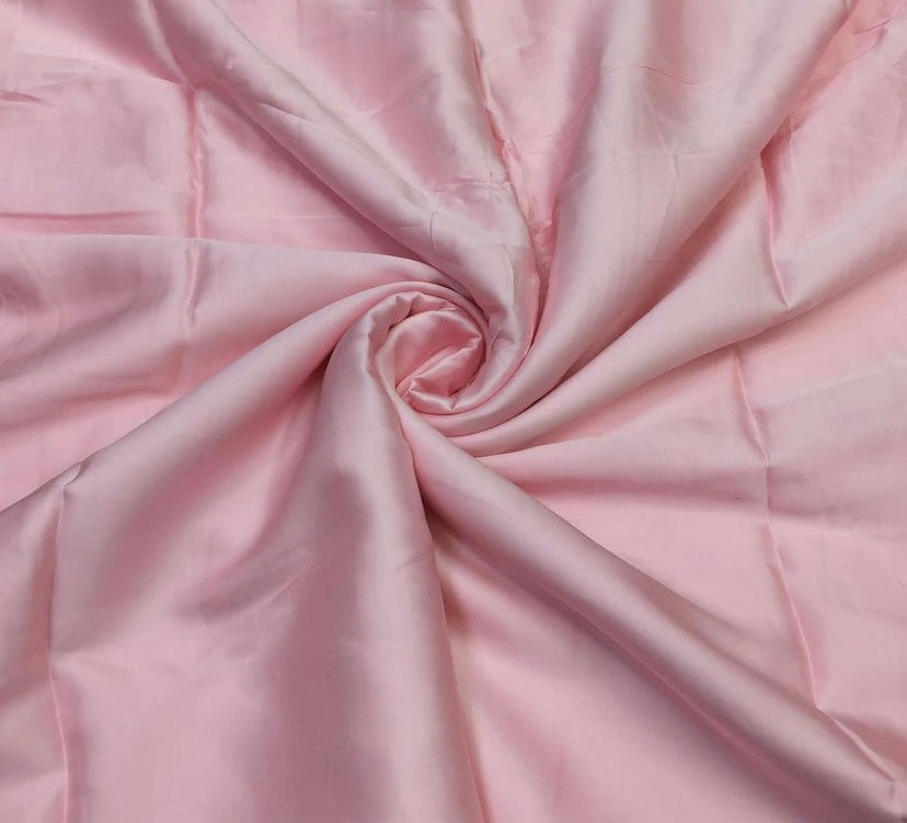 Buy Baby Pink Plain Satin Georgette Fabric Online At Wholesale