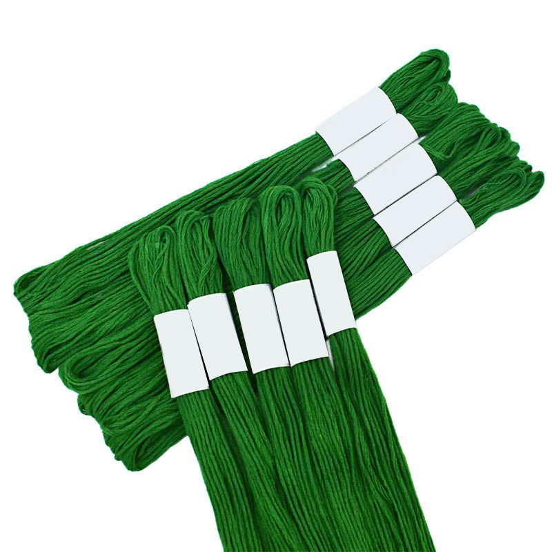 Dark Green Color Hand Embroidery Stranded Cotton Threads
