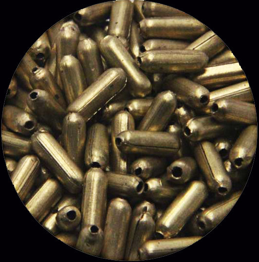 Golden Bugle Metal Pipe Beads