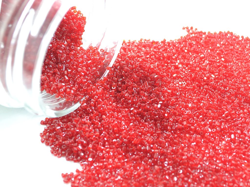 Maroon Transparent Cut Preciosa Seed Beads