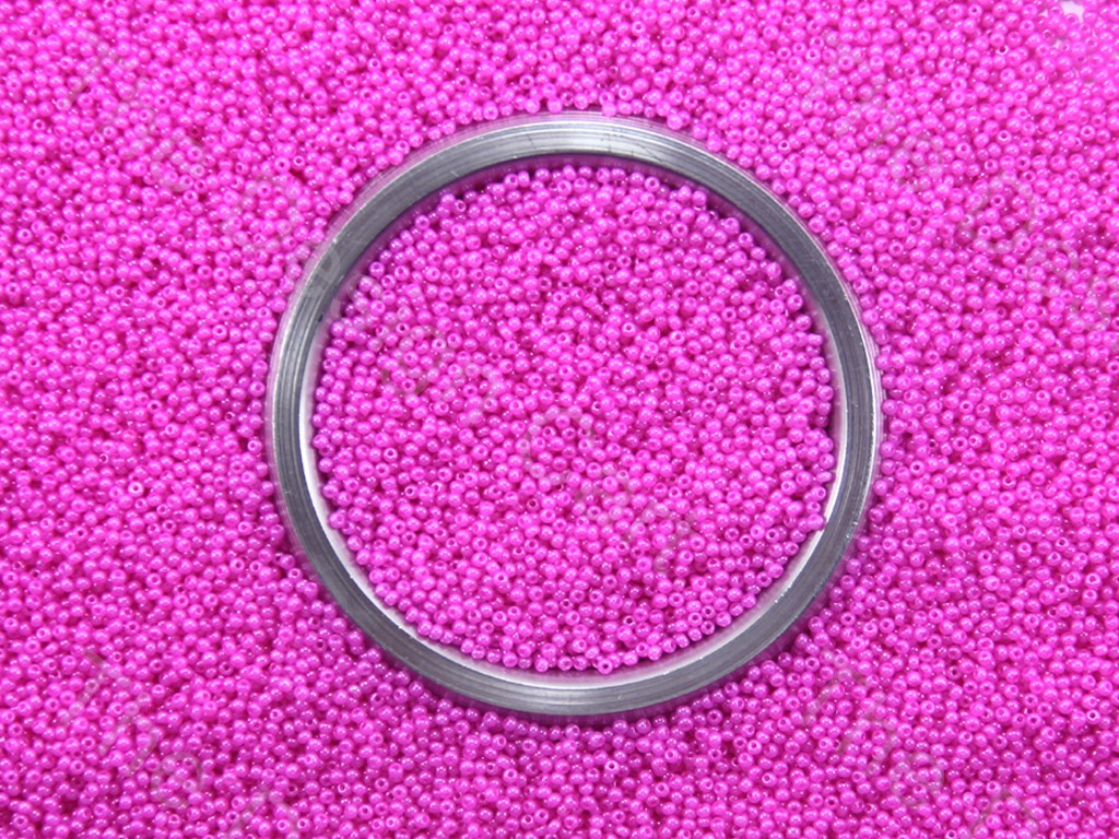 Bright Pink Opaque Preciosa Round Seed Beads