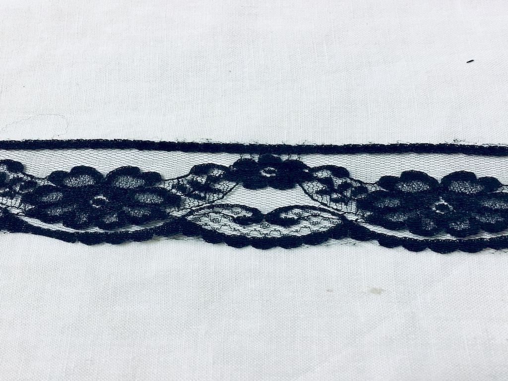 Black net lace shop fabric