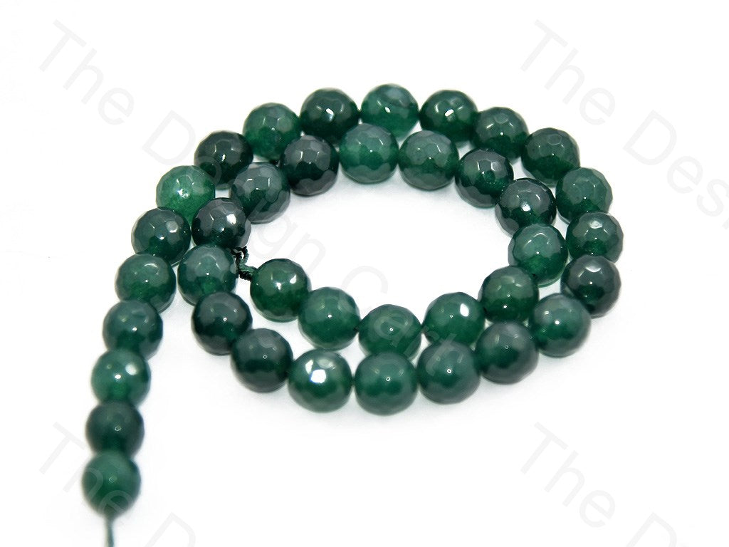 10 mm Dark Green Black Jade Rondelle Quartz Semi Precious Stone