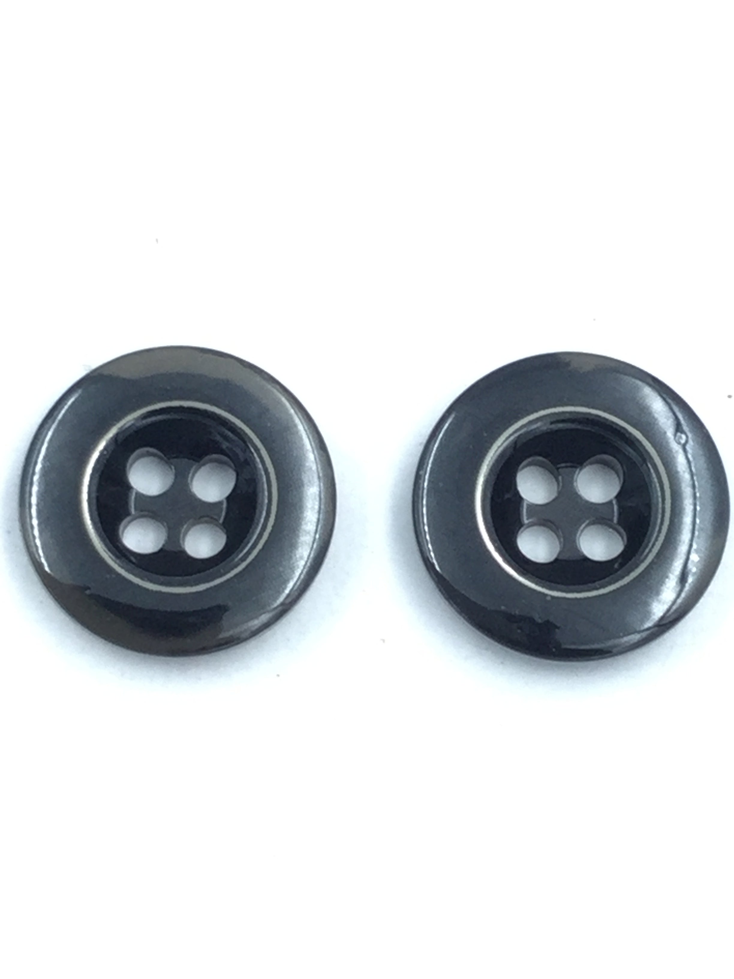 Black 4 hole shirt button