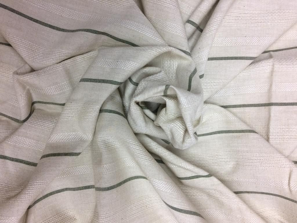 Black And White Yarn Dyed Cotton Stripes Fabric