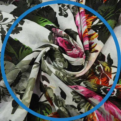 Floral Printed Corduroy Fabrics Online
