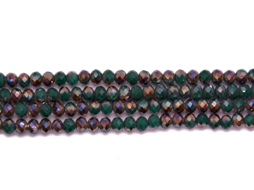 Dark Green Double Tone Crystal Beads