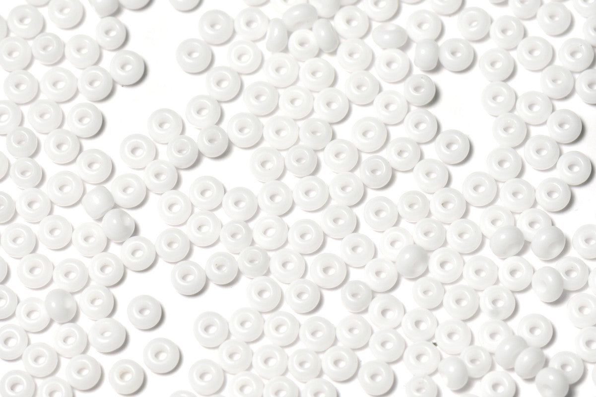 Pure White Opaque Preciosa Seeds Beads