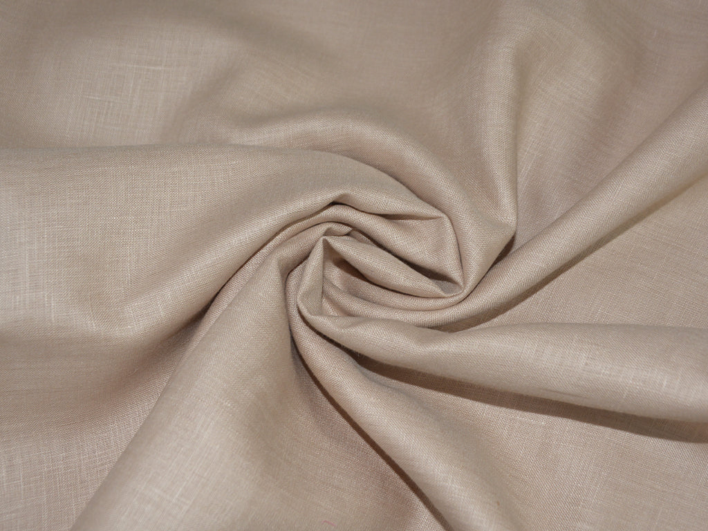 Precut of 0.8 Meter Natural Beige Pure Linen Fabric - 60 Lea