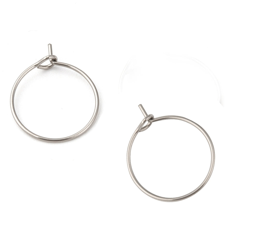 Ear Hoops Anti tarnish Stainless Steel Earrings Components