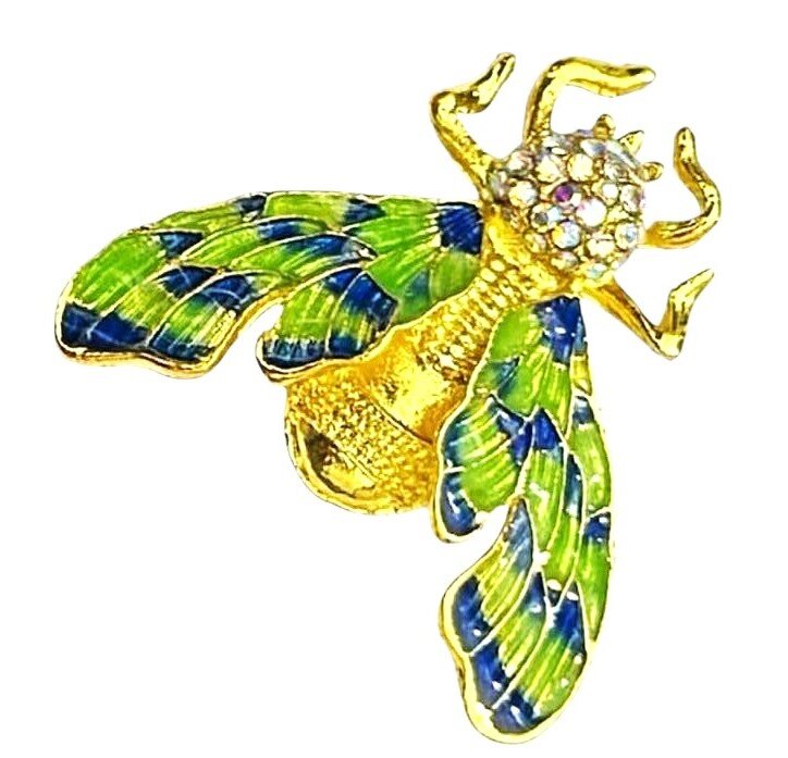 Multicolor Bee Shaped Colorful Metal Brooch