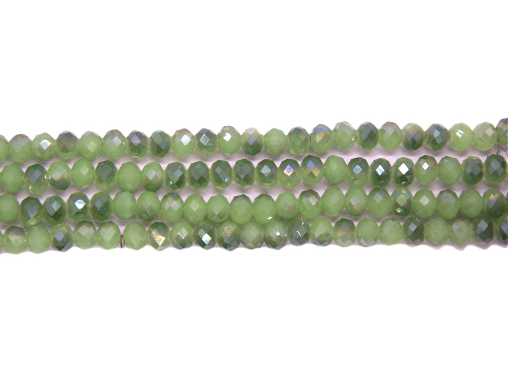 Light Green Double Tone Crystal Beads