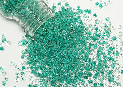 Teal Inside Dyed Round Rocailles Glass Seed Beads (Wholesale)