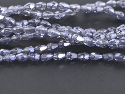 Lustrous Lilac Transparent Drop / Briolette Crystal Beads | The Design Cart (4079157805090)