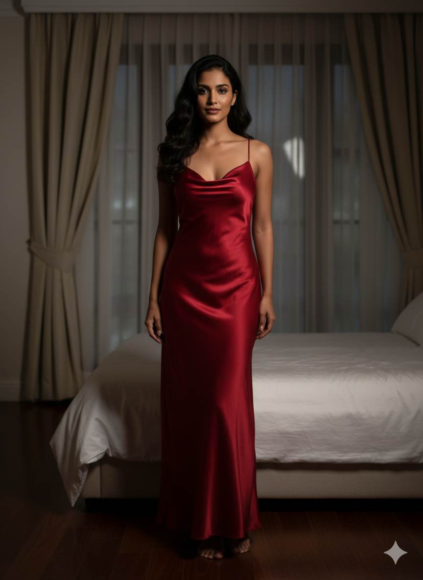 armani satin dress Red Imported Armani Satin Fabric (Big width)