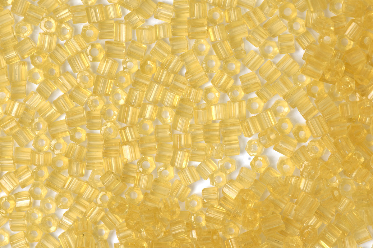 Canary Yellow 2 Cut Transparent Preciosa Seeds Beads