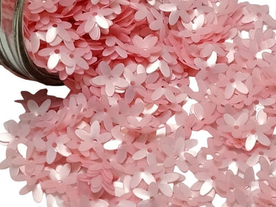 Baby Pink Flower Plastic Embroidery Sequins