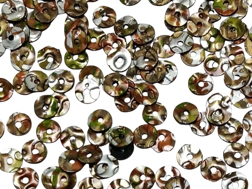 Green & Silver Circular Plastic Embroidery Sequins