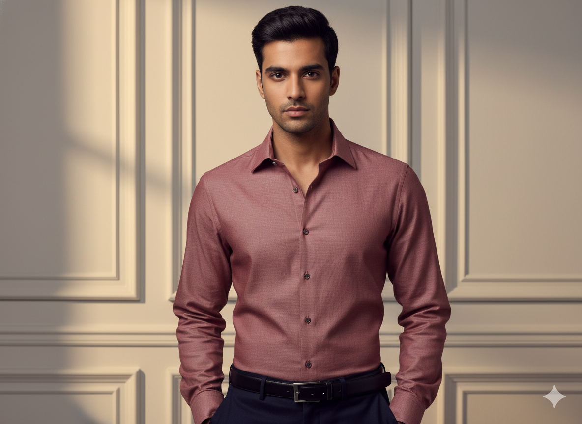 गहरे भूरे रंग का सादा ग्लेज्ड कॉटन कपड़ा (थोक)