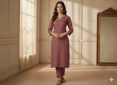 गहरे भूरे रंग का सादा ग्लेज्ड कॉटन कपड़ा (थोक)