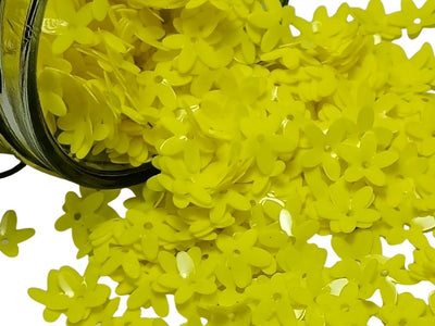 Neon Green Flower Plastic Embroidery Sequins