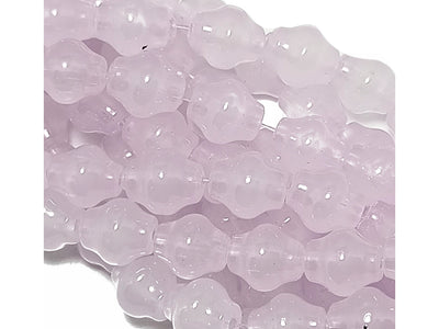 Light Purple Drum Glass Pearl Beads