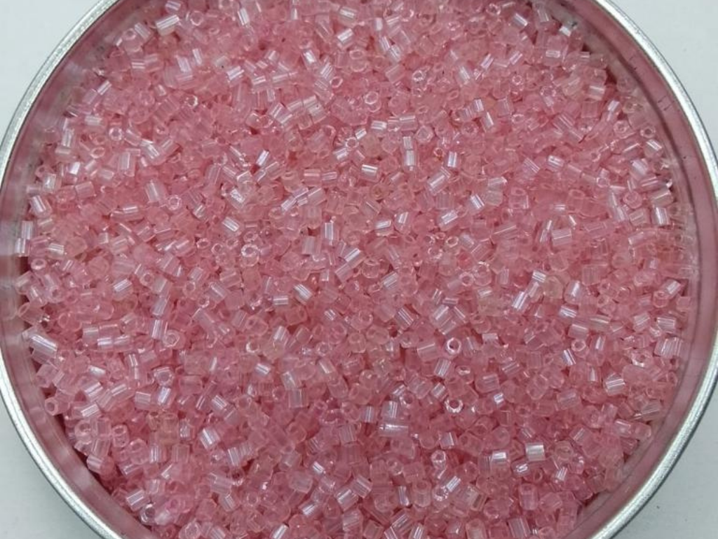 Baby Pink Transparent 2 Cut Glass Seed Beads- 2 mm