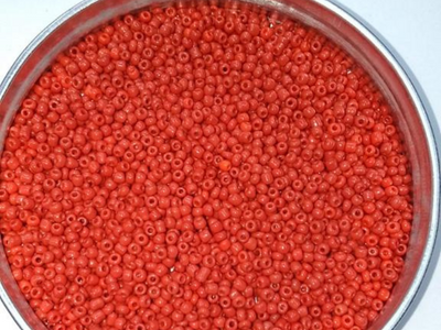 Red Opaque Round Rocaille Glass Seed Beads- 2 mm
