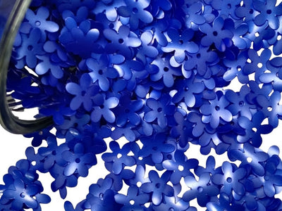 Blue Flower Plastic Embroidery Sequins