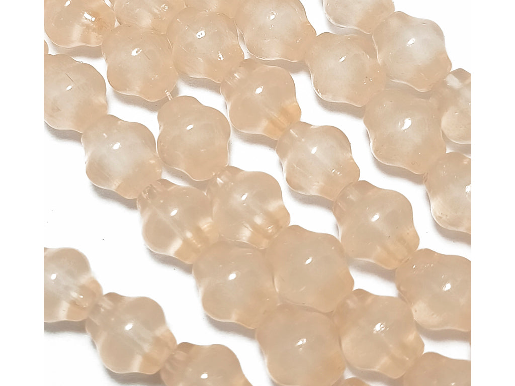 Peach Drum Glass Pearl Beads