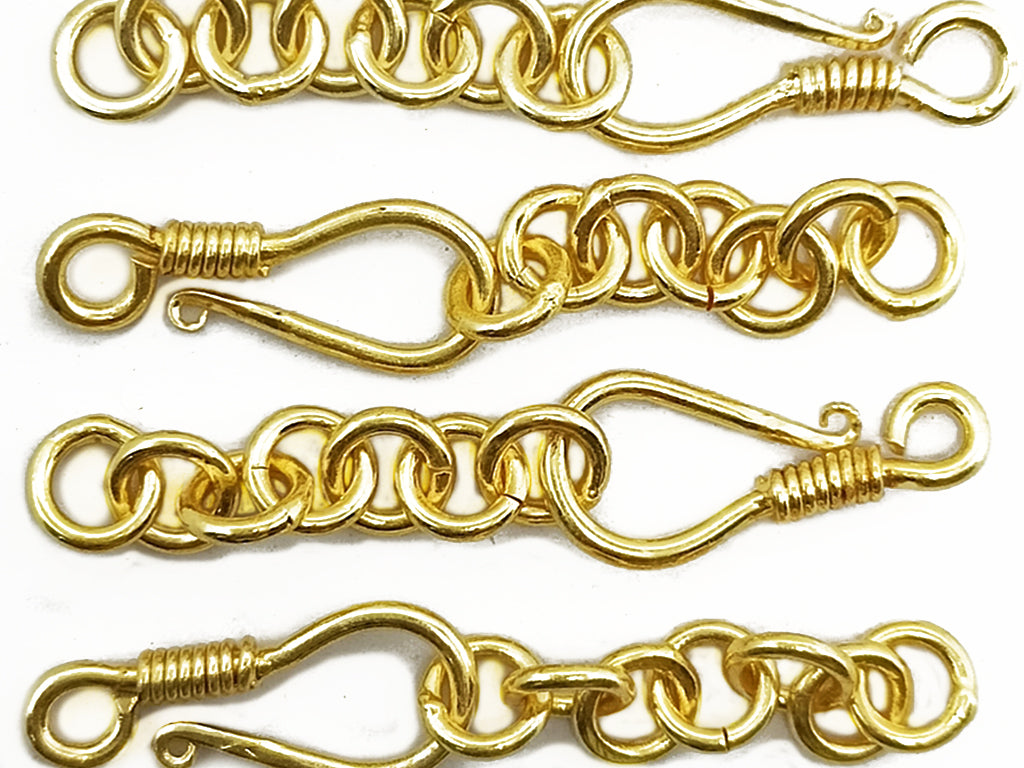 Golden Brass Clasps with Chain