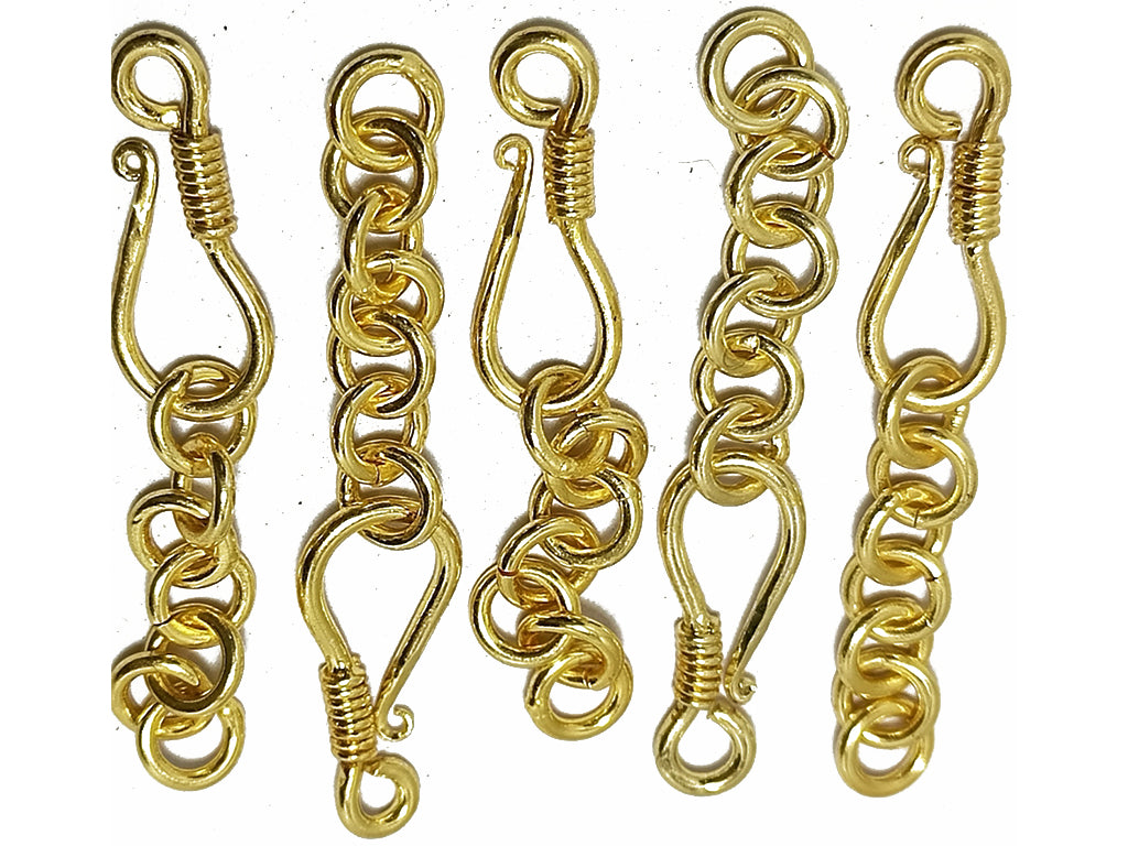 Golden Brass Clasps with Chain