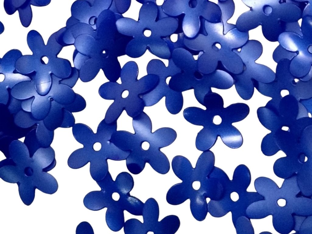 Blue Flower Plastic Embroidery Sequins