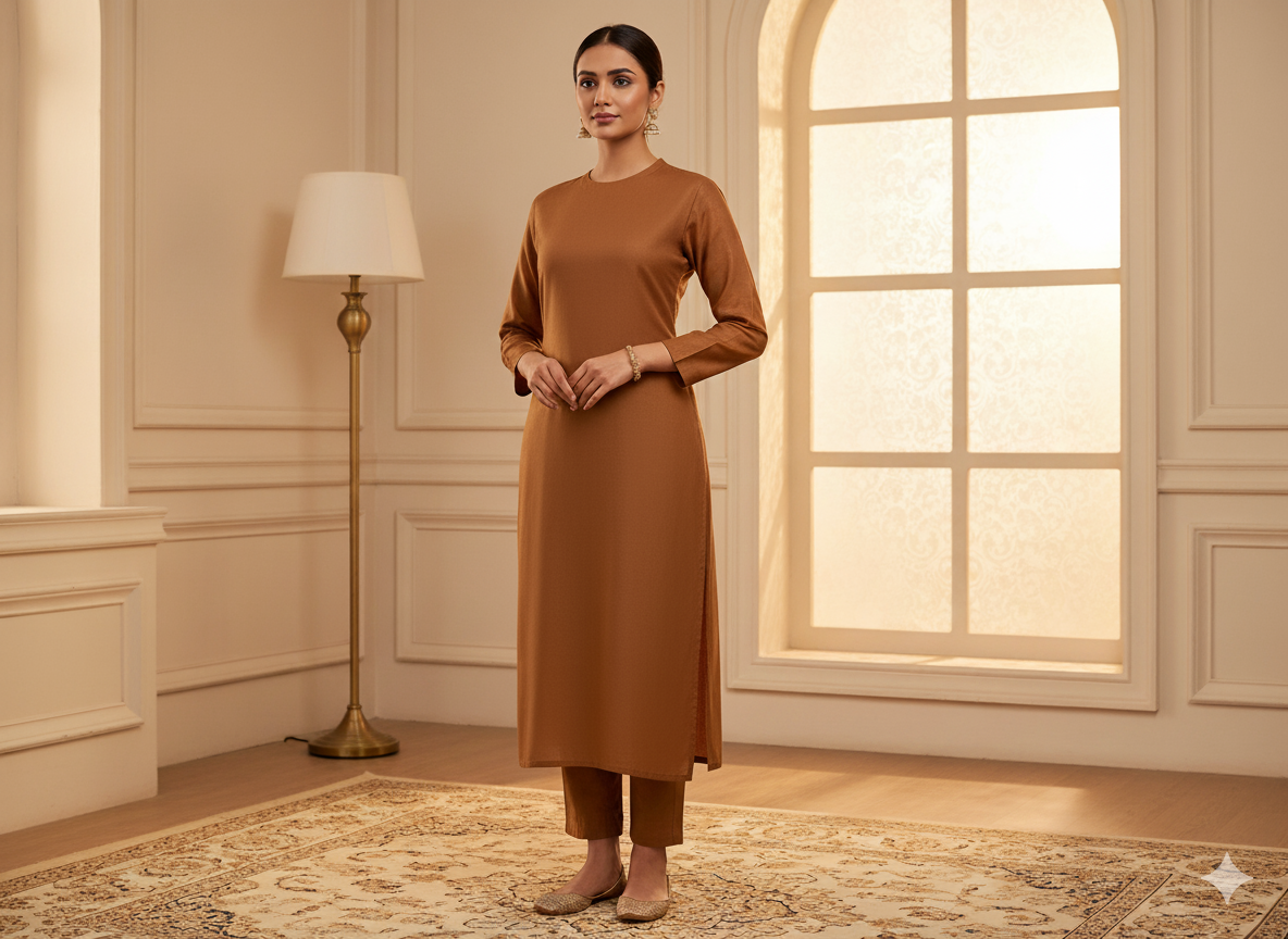 मैला भूरा सादा चमकीला सूती कपड़ा