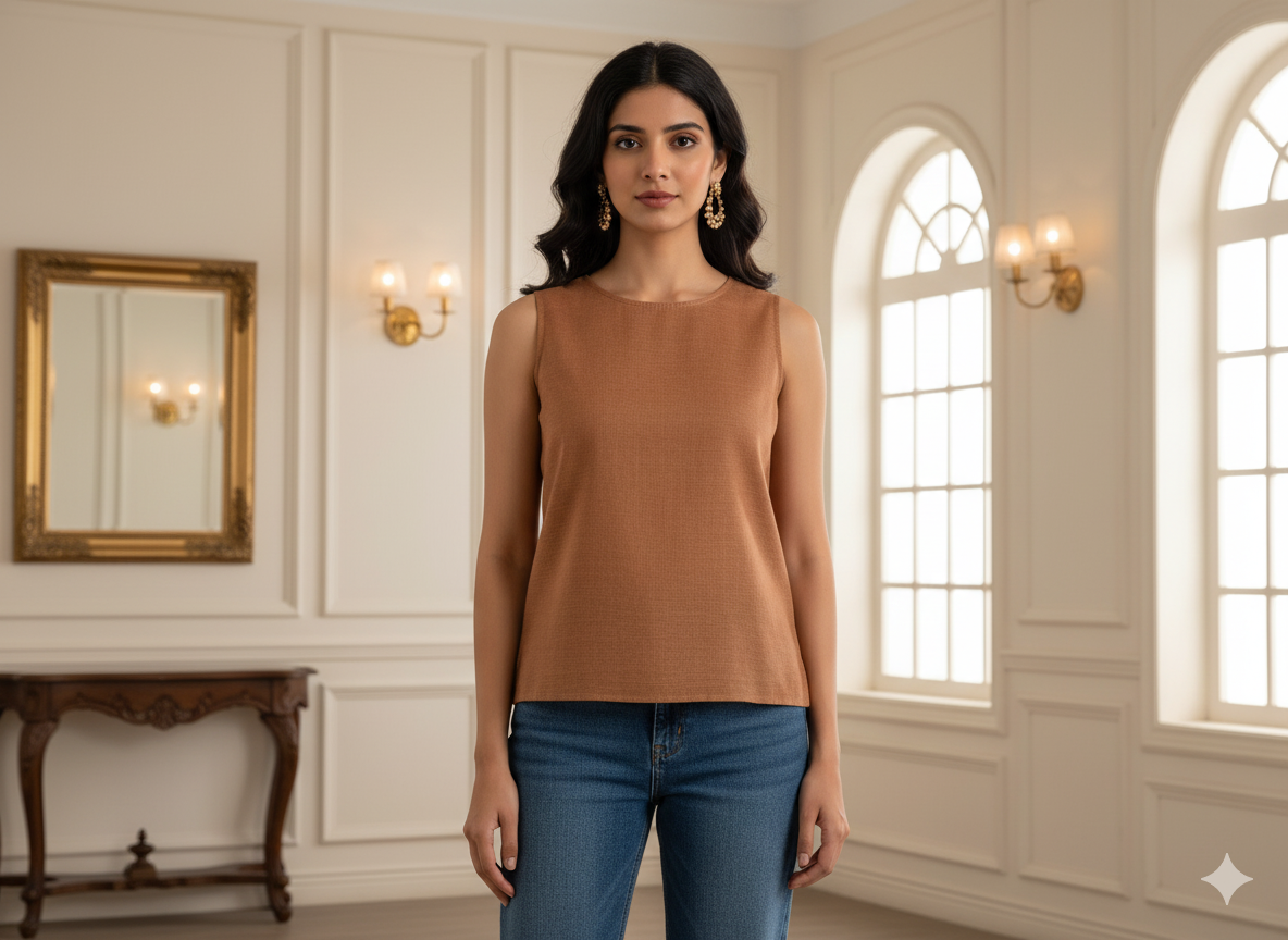 मैला भूरा सादा चमकीला सूती कपड़ा