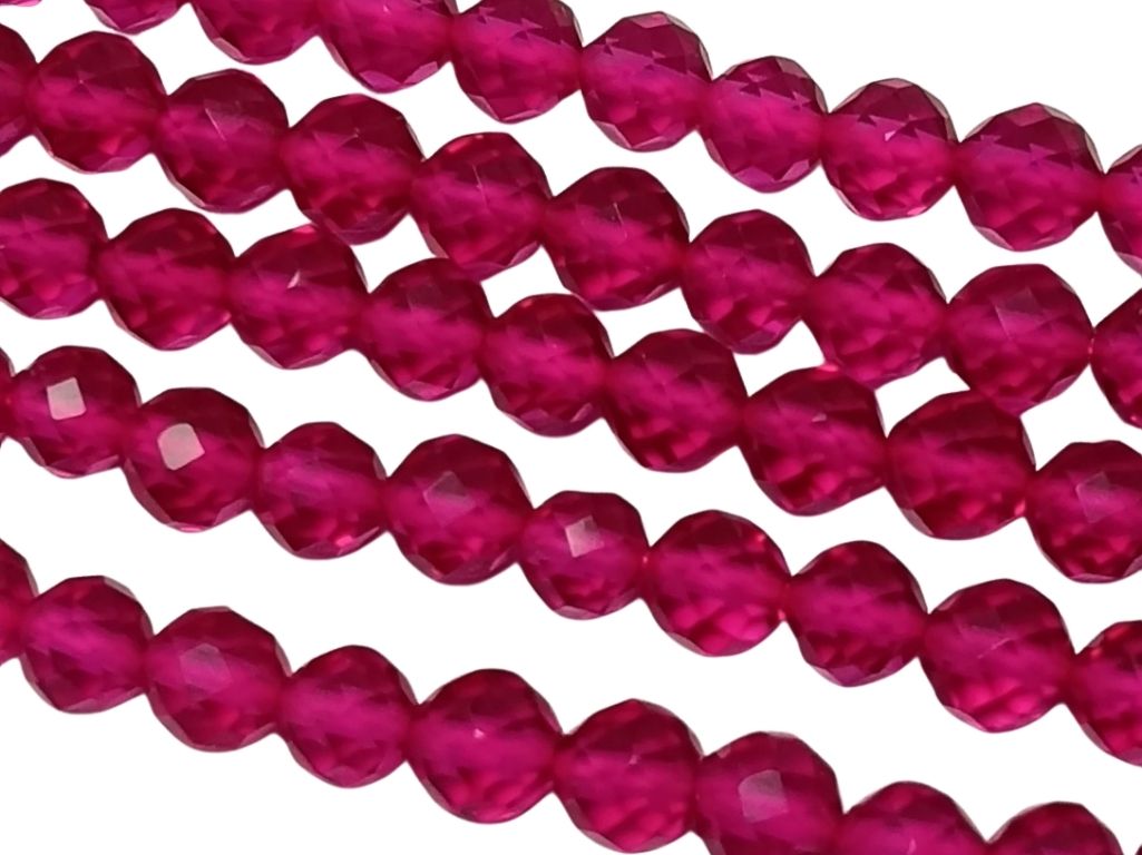Ruby Red Transparent Rondelle / Tyre Shaped Hydro Crystal Glass Beads