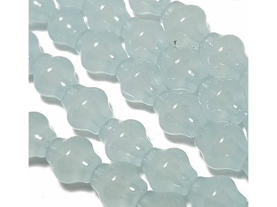 Light Blue Drum Glass Pearl Beads