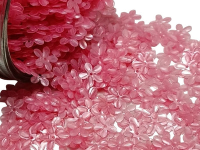 Pink Flower Plastic Embroidery Sequins