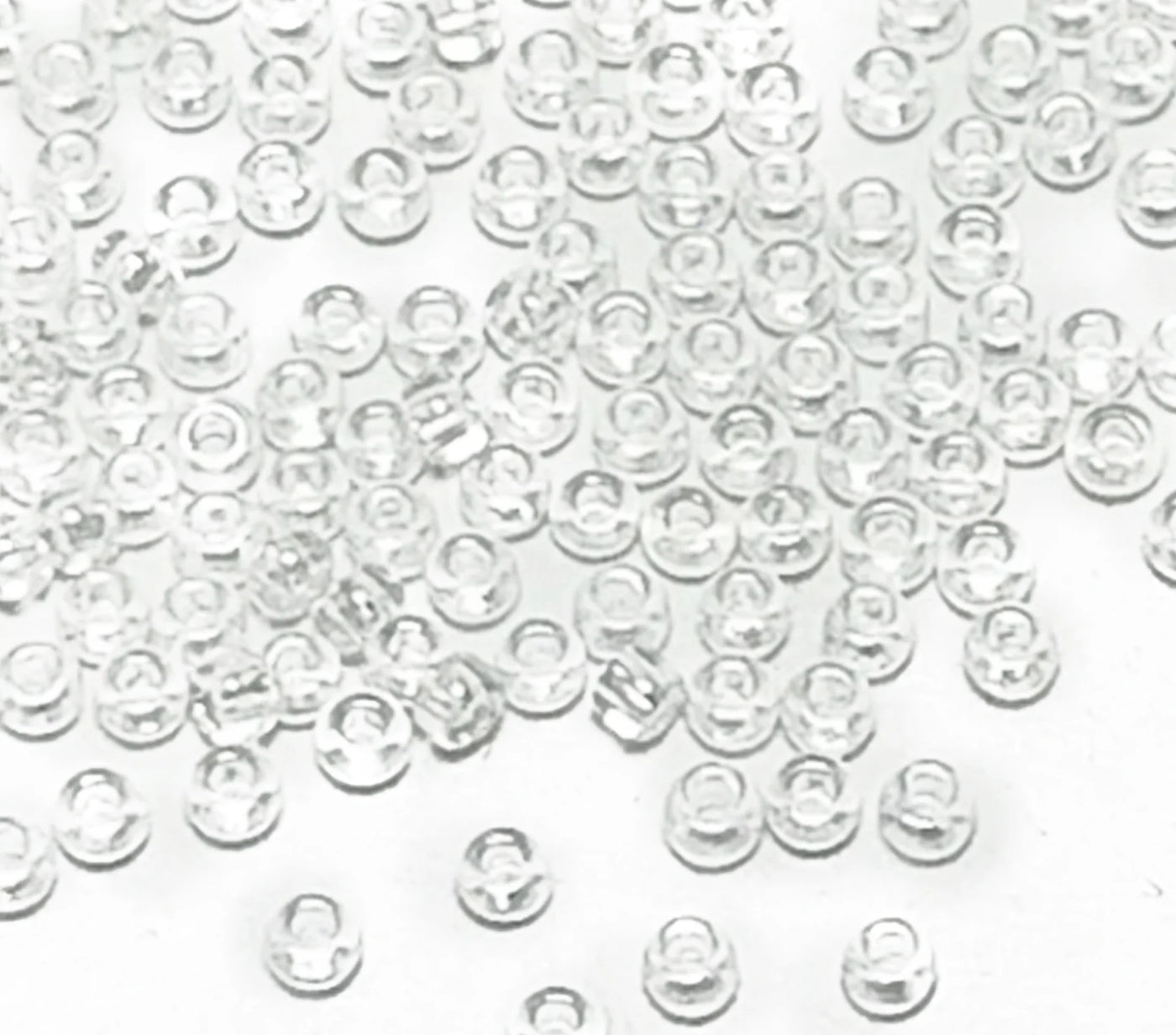 Silver Diamond Cutting Glass Beads