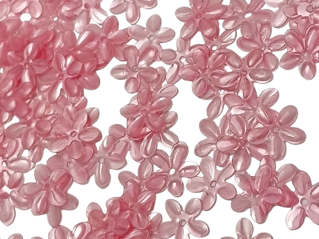 Pink Flower Plastic Embroidery Sequins