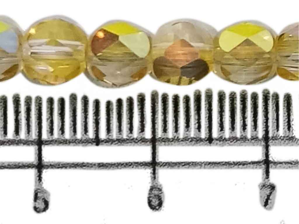 Light Yellow Drum Shaped Faceted Crystal Beads (Wholesale)