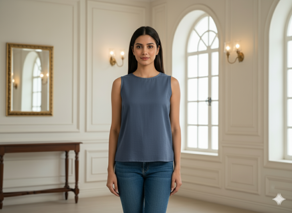 स्लेट ब्लैक प्लेन ग्लेज्ड कॉटन फ़ैब्रिक (थोक)