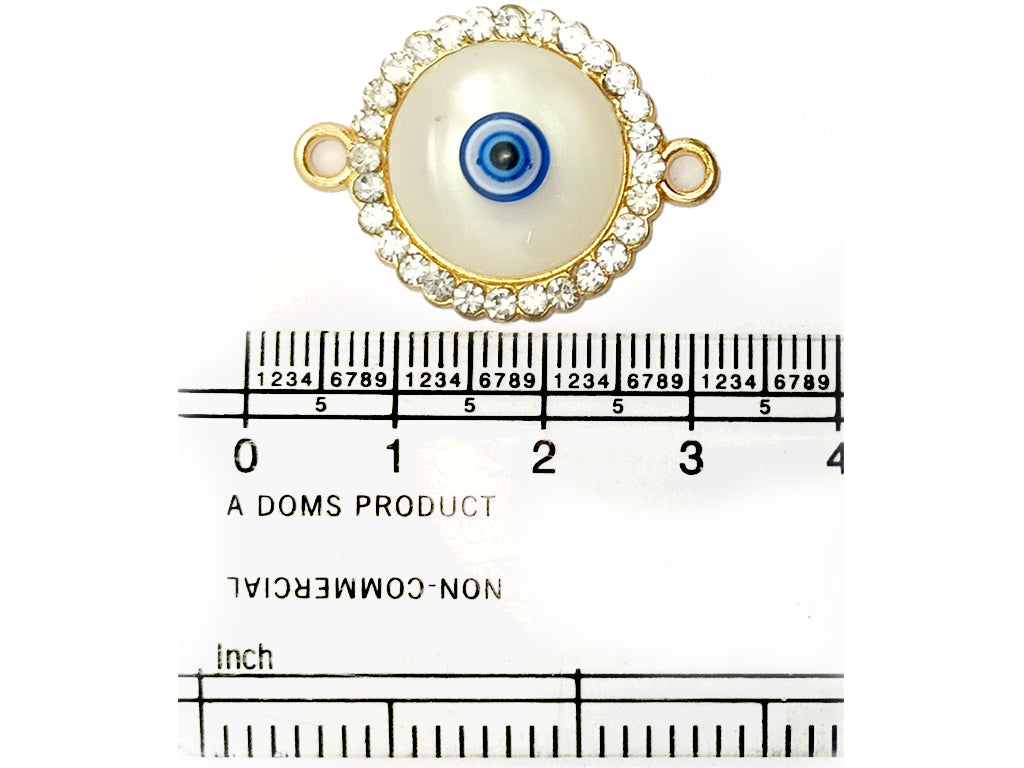 Cream Monalisa Evil Eye Charms