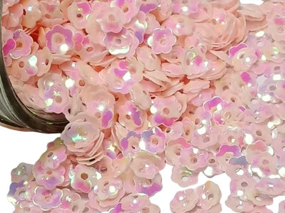 Baby Pink Flower Plastic Embroidery Sequins