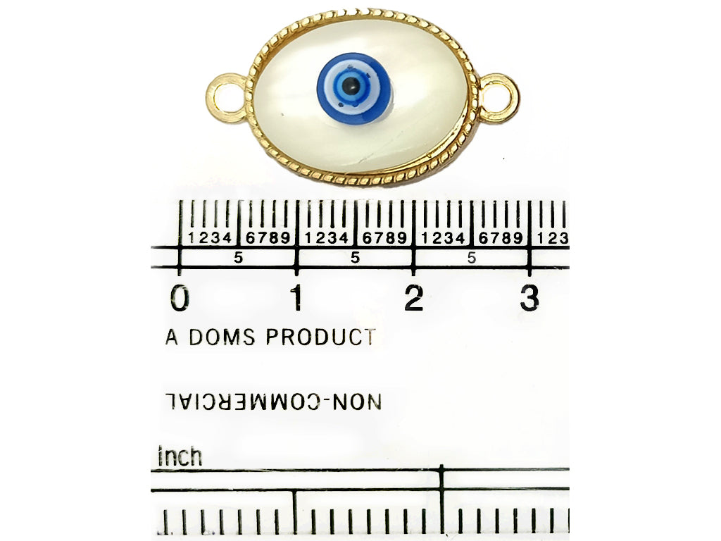 White Monalisa Evil Eye Charms